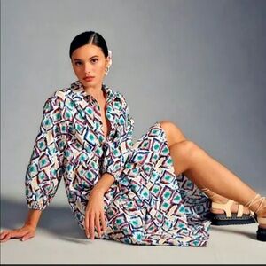NWT Anthropologie Bettina tiered shirt dress by Maeve size S